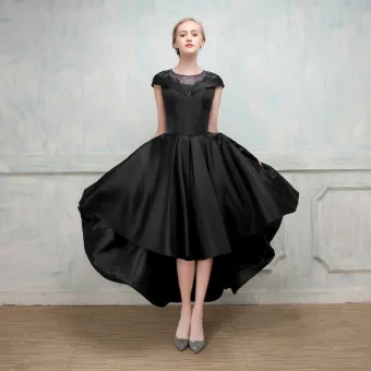 Chic Belle Robe De Cocktail 2017 Princesse En Dentelle Fleur Perlage Cristal Encolure Dégagée Mancherons Asymétrique Robe De Ceremonie