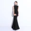 Modest / Simple Black Evening Dresses  2018 Trumpet / Mermaid Beading Scoop Neck Floor-Length / Long Formal Dresses