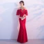 Chic / Beautiful Red Evening Dresses  2018 Trumpet / Mermaid Tassel Strapless Sleeveless Floor-Length / Long Formal Dresses