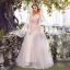 Elegant Evening Dresses  2018 A-Line / Princess Lace Flower Appliques Pearl Scoop Neck Backless Sleeveless Floor-Length / Long Formal Dresses