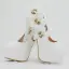 Modern / Fashion Ivory Evening Party Pumps 2018 Appliques 14 cm Pearl Stiletto Heels Round Toe Pumps