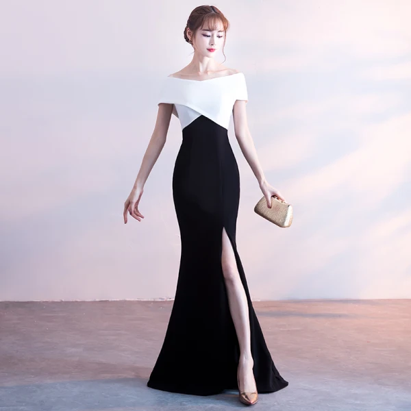 Sexy Robe De Soirée 2018 Trompette / Sirène Dos Nu De l'épaule Manches Courtes Longue Robe De Ceremonie