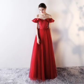Chic Belle Robe De Soirée 2018 Princesse De L Épaule Dos Nu Sans Manches Longue Robe De Ceremonie
