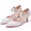 Chic / Beautiful White Wedding Shoes 2018 Pearl Rhinestone Tassel 5 cm Stiletto Heels Pointed Toe Wedding High Heels