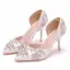 Schöne Weiß Brautschuhe 2018 Strass 8 cm Stilettos Spitzschuh Hochzeit Hochhackige