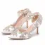 Elegant White Wedding Shoes 2018 Rhinestone Pearl Tassel 8 cm Stiletto Heels Pointed Toe Wedding High Heels