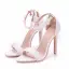 Chic / Beautiful White Wedding Shoes 2018 Lace Flower Pearl Ankle Strap 9 cm Stiletto Heels Open / Peep Toe Wedding High Heels