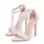 Charmant Weiß Brautschuhe 2018 Spitze Blumen Strass Knöchelriemen Perle T-Riemen 9 cm Stilettos Peeptoes Hochzeit Hochhackige