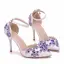 Schöne Weiß Brautschuhe 2018 Strass Knöchelriemen 9 cm Stilettos Spitzschuh Hochzeit Hochhackige