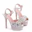 Sparkly Silver Wedding Shoes 2018 Crystal Rhinestone Ankle Strap 14 cm Stiletto Heels Open / Peep Toe Wedding High Heels