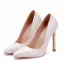Simple Blanche Bureau Escarpins 2018 11 cm Talons Aiguilles À Bout Pointu Escarpins