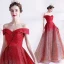 Scintillantes Sexy Dégradé De Couleur Rouge Robe De Bal 2021 Princesse De l'épaule Glitter Paillettes Sans Manches Dos Nu Longue Robe De Ceremonie