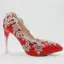 Chinese style Red Wedding Shoes 2018 Rhinestone 9 cm Crystal Stiletto Heels Pointed Toe Wedding Pumps