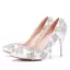 Scintillantes Ivoire Chaussure De Mariée 2018 Faux Diamant 8 cm Talons Aiguilles À Bout Pointu Mariage Escarpins