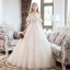 Charmant Champagne Robe De Mariée 2019 Princesse Perlage Cristal Perle Paillettes Bustier Dos Nu Sans Manches Longue