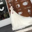 Chic / Beautiful Champagne Wedding Dresses 2018 A-Line / Princess Lace Flower Backless Scoop Neck Long Sleeve Court Train Wedding