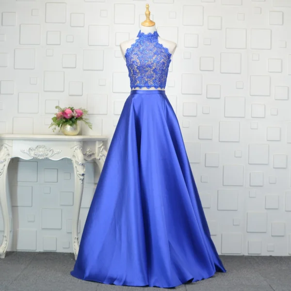 metallic light blue dress ZAPAKA Women Light Blue Prom Dress A-Line One Shoulder Sequin Party Dress  with Appliques main image 1