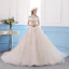 Élégant Champagne Robe De Mariée 2019 Princesse En Dentelle De l'épaule Manches Courtes Dos Nu Royal Train