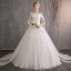 Eleganta Elfenben Bröllopsklänningar 2019 Prinsessa Spets Paljetter Axlar Ärmlös Halterneck Chapel Train
