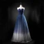 Chic / Beautiful Gradient-Color Prom Dresses 2019 A-Line / Princess Strapless Sleeveless Backless Floor-Length / Long Formal Dresses