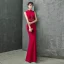 Charming Burgundy Evening Dresses  2019 Trumpet / Mermaid High Neck Beading Crystal Tassel Sleeveless Floor-Length / Long Formal Dresses