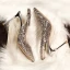 Scintillantes Champagne Soirée Chaussures Femmes 2019 Boucle Cuir Paillettes Faux Diamant 9 cm Talons Aiguilles À Bout Pointu Talons Hauts
