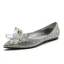 Lyx Barock Askungen Silver Damskor 2019 Kristall Rhinestone Spetsiga Platt
