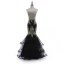 Charmant Noire Robe De Soirée 2018 Trompette / Sirène Bustier Dos Nu En Dentelle Fleur Faux Diamant Sans Manches Longue Robe De Ceremonie