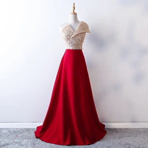 Élégant Bordeaux Robe De Bal 2019 Princesse Une Épaule Dos Nu Paillettes Gland Sans Manches Train De Balayage Robe De Ceremonie