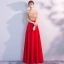 Elegante Rot Abendkleider 2019 A Linie Off Shoulder Pailletten Spitze Quaste Kurze Ärmel Rückenfreies Lange Festliche Kleider
