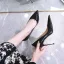 Chic / Beautiful Black Office OL Alligator Print Pumps 2021 Leather 8 cm Stiletto Heels Pointed Toe Pumps High Heels