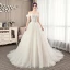 Élégant Champagne Robe De Mariée 2019 Princesse De l'épaule En Dentelle Perlage Sans Manches Dos Nu Chapel Train