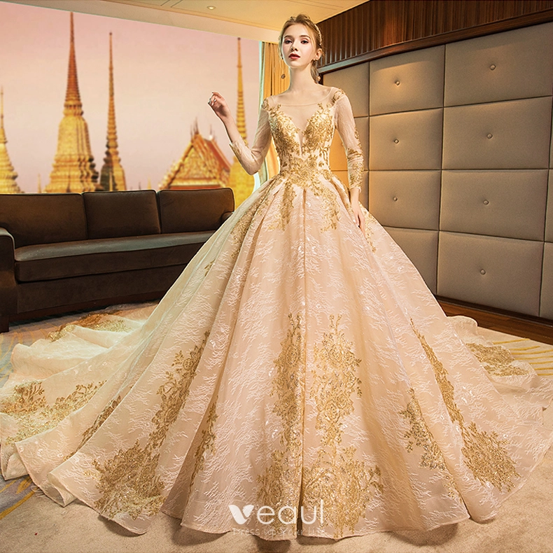 Veaul Sparkly Gold Glitter Wedding Veils 2019