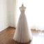 Modern / Fashion Champagne Prom Dresses 2019 A-Line / Princess Spaghetti Straps V-Neck Beading Sequins Sleeveless Backless Bow Floor-Length / Long Formal Dresses