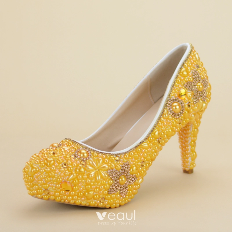 Gold prom hot sale shoes 2019