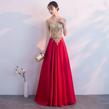 Charming Burgundy Evening Dresses 2019 A Line Princess V Neck Lace Flower Rhinestone Short Sleeve Backless Floor Length Long Formal Dresses