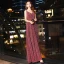 Bling Bling Bordeaux Paillettes Robe De Soirée 2019 Princesse Bretelles Spaghetti Sans Manches Dos Nu Métal Ceinture Longue Robe De Ceremonie