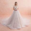 Charmant Ivory / Creme Brautkleider / Hochzeitskleider 2019 A Linie Off Shoulder Perlenstickerei Quaste Spitze Blumen Pailletten Kurze Ärmel Rückenfreies Königliche Schleppe