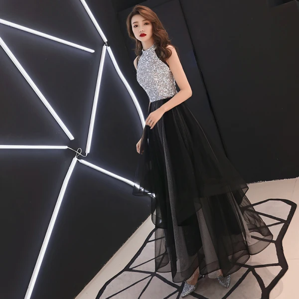 modern evening dresses 2025 Arabic Charming Black Women's Mermaid Modern Evening Dresses Appl main image 1
