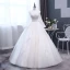Elegant Ivory Wedding Dresses 2018 Ball Gown Embroidered Off-The-Shoulder Long Sleeve Backless Floor-Length / Long Wedding
