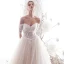 Chic / Beautiful Ivory Wedding Dresses 2019 A-Line / Princess Off-The-Shoulder Beading Lace Flower Short Sleeve Backless Floor-Length / Long