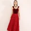 Chic / Beautiful Burgundy Evening Dresses  2019 A-Line / Princess Shoulders Suede Tassel Sleeveless Tea-length Formal Dresses