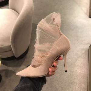 Mode Nude Abend Pumps 2019 Spitze Pailletten 9 Cm Stilettos Spitzschuh Pumps
