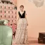 Modern / Fashion Black Evening Dresses  2019 A-Line / Princess V-Neck Lace Sequins Star Suede Bow Sleeveless Floor-Length / Long Formal Dresses