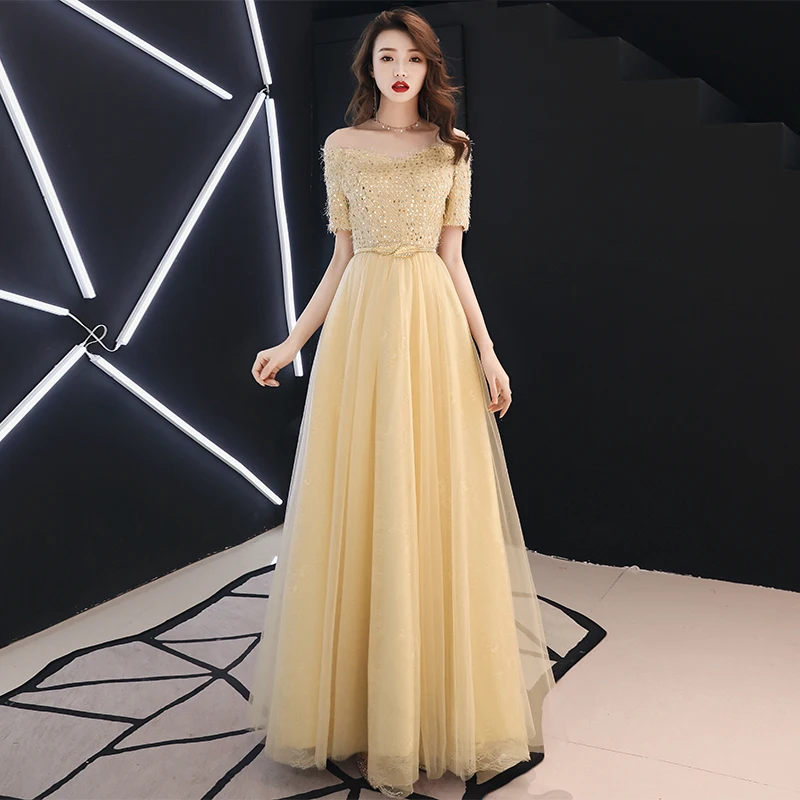sachin and babi light blue dress Luxury Crystal Grey Tassel Long Sleeves dEvening Dresses RM152 – Sharon Said main image 0