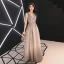 Charmant Dégradé De Couleur Robe De Soirée 2019 Princesse Encolure Dégagée Glitter Polyester Faux Diamant Sans Manches Dos Nu Longue Robe De Ceremonie