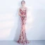 Sexy Burgundy Champagne Formal Dresses 2018 Trumpet / Mermaid Sequins V-Neck Backless Sleeveless Floor-Length / Long Evening Dresses