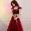 Vintage / Retro Red Pearl Sequins Prom Dresses 2021 A-Line / Princess Square Neckline Short Sleeve Backless Floor-Length / Long Prom Formal Dresses