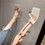 Sexy White Street Wear Rhinestone Womens Sandals 2021 6 cm Stiletto Heels Open / Peep Toe Sandals High Heels