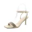 Sexy Beige Evening Party Rhinestone Womens Sandals 2021 6 cm Stiletto Heels Open / Peep Toe Sandals High Heels